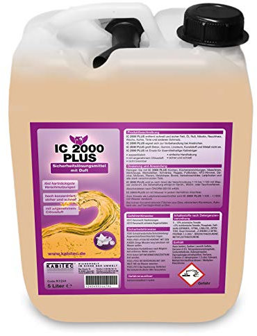 KABITEC IC 2000 PLUS Sicherheitslösungsmittel mit Duft, Nikotinentferner, Industriereiniger, Universal-Reiniger in Profi-Qualität │ 5 Liter Kanister