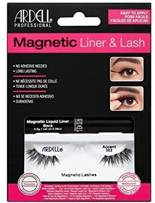 Ardell Falsche Wimpern Magnetischer Flüssigkeitsauskleidung & Wimpernakzent 002 Schwarz Magnetischer Flüssigkeitsauskleidung Kein Kleber Erforderlich Wiederverwendbare Veganfreundliche Wimpern