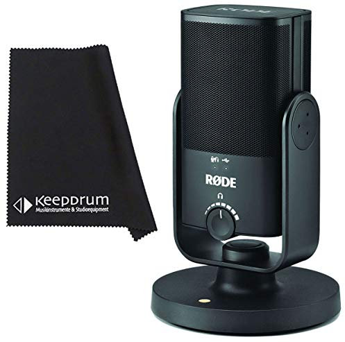 Rode NT-USB Mini USB-Studio-Kondensatormikrofon Podcast + keepdrum Mikrofaser Poliertuch