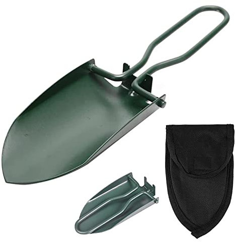 Exbrith 1 Pezzi Mini Pala Pieghevole, Portatile Pieghevole Pala, con Custodia, Vanga Pieghevole, per Giardinaggio, Escursionismo, Scavo, Addestramento di Sopravvivenza All'aperto, Drenaggio, Diserbo