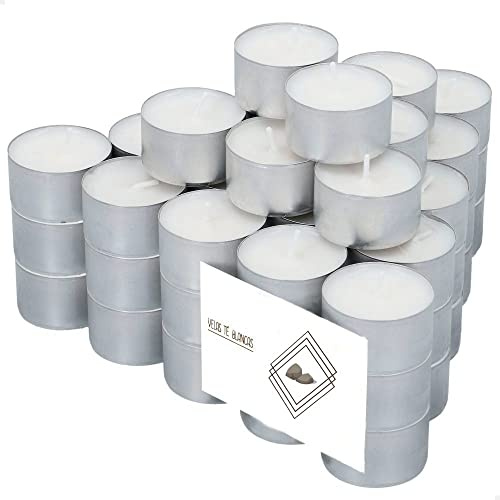 Pack de Velas de té Larga Duración 8 Horas. Vela Blanca sin Aroma de Parafina. (200 Unidades)