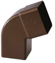 Curva quadra 67,30° in PVC marrone 80x80