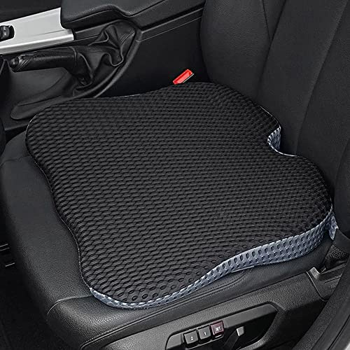 FOUNDCOOL Universal Memory Foam Car Seat Cushion for Driving Wedge Adult Booster Support Driver Seat Cushions Tailbone Back Pain Pressure Relief Office Chair Wheelchair Pad