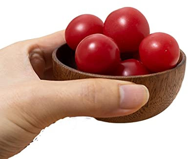 Bol à assaisonnement Petit bol en bois de qualité alimentaire Bol de service multifonction Bol à fruits Bol à épices Bol à tremper pour cuisine pique-nique 8x3,5 cm