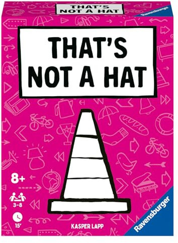 Ravensburger - 20954 That's not a hat - Partyspiel, Kartenspiel für 3-8 Personen, lustige Unterhaltung ab 8 Jahren - Geburtstagsgeschenke