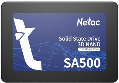 Netac 512GB SA500 SSD, 2.5, SATA3, 3D QLC NAND, R/W 520/450 MB/s, 7mm