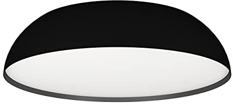 EGLO connect.z Smart Home LED Deckenleuchte Tollos-Z, ZigBee | App und Sprachsteuerung Alexa, warmweiß-kaltweiß, RGB, dimmbare Metall Deckenlampe in Schwarz, Ø 55 cm