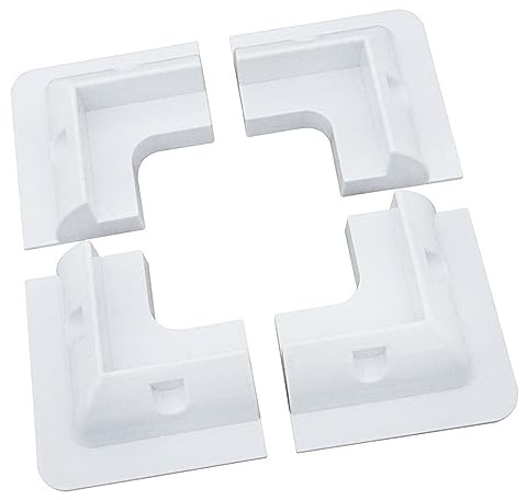 OBLLAR 4 soportes de panel solar ABS, soportes de montaje de panel solar, kit de soporte de esquina sin taladros para techos de RV, caravanas,vehículos,furgonetas, cobertizos, garajes,barco (blanco)