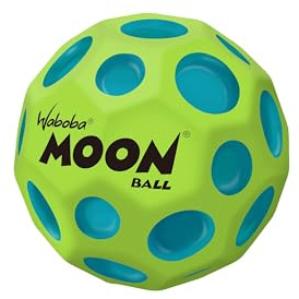 Sunflex® x Waboba® Moon Ball Martian Verde | Palla per saltare | Palla in gomma | Palla da gioco | Cratere per palla da gioco | Facile da afferrare | Flummies per bambini | Bouncing Ball