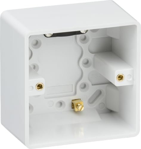 Extra Deep Surface Mounted Back Box/Pattress 1 Gang Or 2 Gang Single/Double 47m - White (1 Gang)