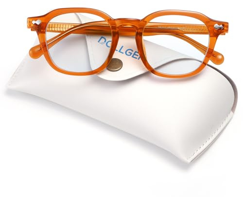 Dollger Blaulichtfilter Brille Herren Damen TR90 Gaming Brille Blaulichtfilter Ohne Sehstärke,99% Blaulicht-blockierende Schutzbrille