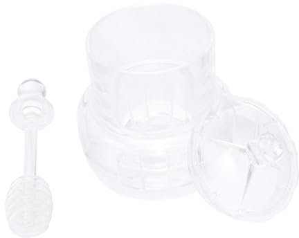Cabilock Tarro De Miel Acrílico Con Tapa Para Dispensador De Miel Para Cocina