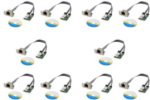 Dxoniislh 10X M.2 una + e Key 2.5G Tarjeta LAN Ethernet RTL8125B Tarjeta de Red de Control Industrial Adaptador de Red PCI Express