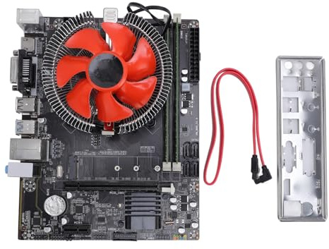 Annadue Carte Mère M.2 pour Processeur I7 4770 avec Ventilateur intégré, 8 Go de Mémoire DDR3, HDMI, DVI, VGA, USB 3.0, SATA 2.0, Emplacements PCIe