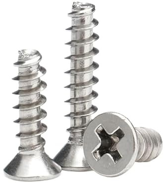 Tornillos autorroscantes de cabeza avellanada con ranura en cruz y cola plana, acero inoxidable 304, M2.3, .5, .6, M3.0, M4., 50/100 unidades(4mm,M2.3 (100pcs))