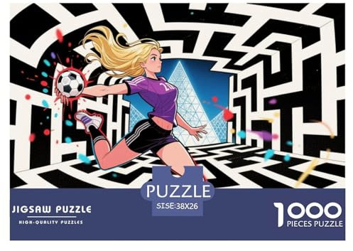 Handball Hölzerne Puzzles Wasserfest 1000 Teile DIY- Puzzle Geschenke Für Erwachsene Unmöglichzur Heimdekoration