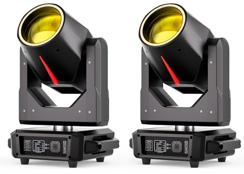 2PCS 380W Cabeza Movil LED, Beam Luz Discoteca 14 Gobos 15 Colores DMX Luz para Escenario para Bar Disco Fiesta Bodas Iluminación Moving Head