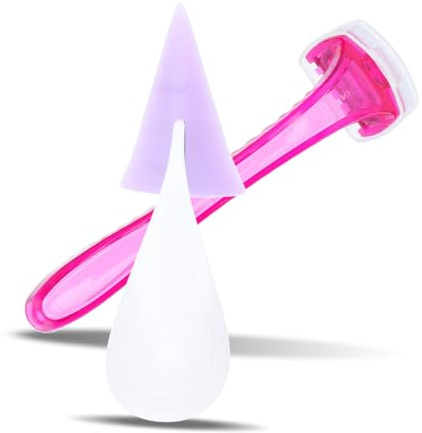 Cabilock Maquinilla de Afeitar para Vello Íntimo Femenino Moldeador Creativo de Silicona, Fácil de Usar y Flexible, Diseño Mini y Delicado para Depilación de Bikini