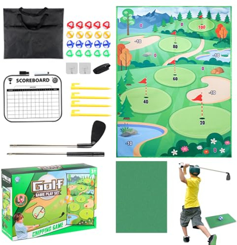 Chip y para Jugar al Golf – Alfombrilla de práctica de Golf para Golpe y astillado | Esterilla de Ejercicio multifunción, para casa, jardín, césped, Fiesta, Carnaval, Garaje, área Familiar, Patio