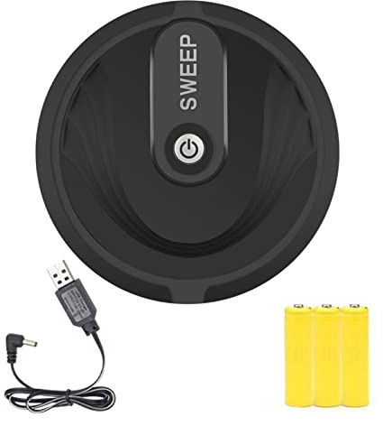 LRFVADW Robot aspirapolvere automatico intelligente robot spazzamento casa pavimento bordo pulizia polvere senza aspirazione spazzatrice (nero ricaricabile)