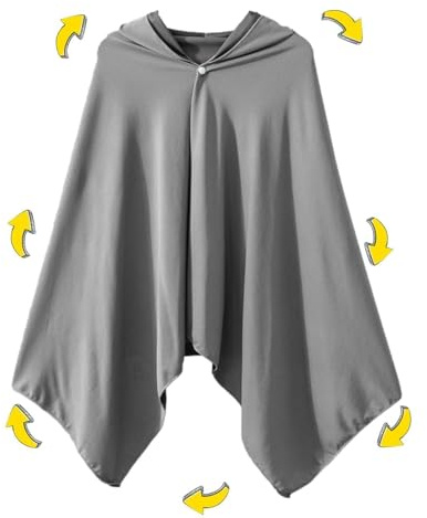 Mantello protettivo solare, mantello con cappuccio, morbido, portatile, leggero, con cappuccio rinfrescante, per alpinismo, sport all'aria aperta, mantello rinfrescante per uomo e donna