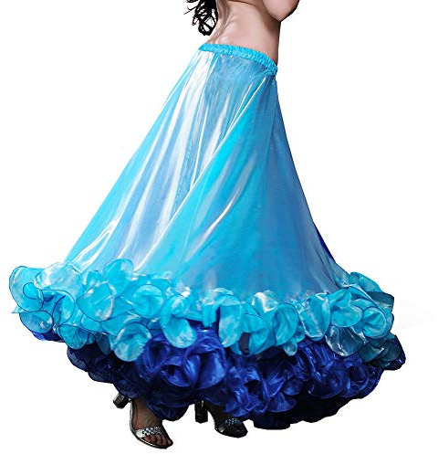 ROYAL SMEELA Bauchtanz Rock Flamenco Rock Damen Tanzkleid Karneval Professionell Tanzen Maxirock Bauchtanz Kostüm Kleidung Damen 25 Yard Große Swing Röcke