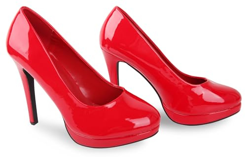 Bismaa Mens Womens Drag Queen Cross Dresser HIGH Heel Round Toe Court Shoes Big Sizes UK 9,10,11,12
