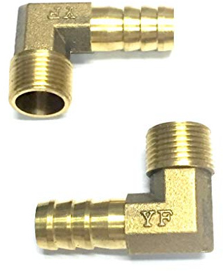 VEDA® 90° Winkeladapter 10 mm auf 3/8 BSP – Messing Schlauchverbinder mit Stachel für Teich, Pool & Bewässerung