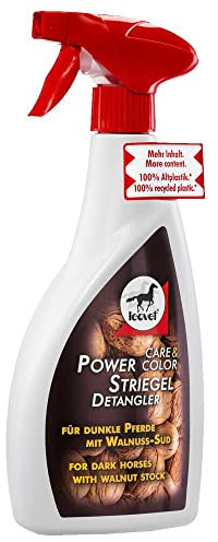 Leovet® Power Striegel Walnuss 550 ml Mähnenstriegel Schweifspray dunkle Pferde