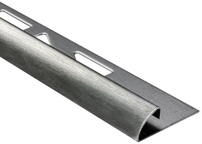 5x Viertelkreis Edelstahlschiene Fliesenschiene Fliesenprofil Edelstahl V2A 12,5m 8mm gebürstet