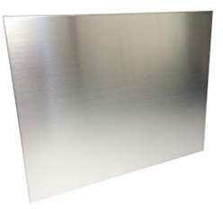Schlögel GmbH Edelstahl Blech 1mm 500x1000mm 1.4301 einseitig gebürstet | Chrom-Nickel-Stahl AISI 304 V2A X5CrNi18-10, fein geschliffen mit Schutzfolie, nicht magnetisch