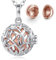 Eudora Collana di urna per Ceneri di cremazione Collana di Ceneri di Gioielli Gufo in Gabbia con ciondoli a Sfera Collana di Ceneri Keepsake Collana Umana Regalo commemorativo, 61 cm