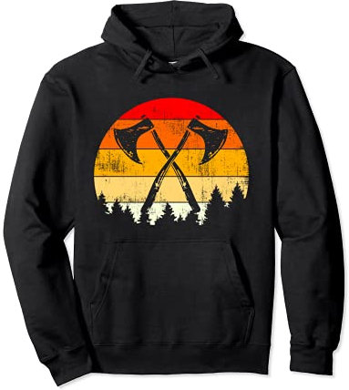 Vintage Viking Axe - Hatchet Throwing - Nordic Mythology Pullover Hoodie