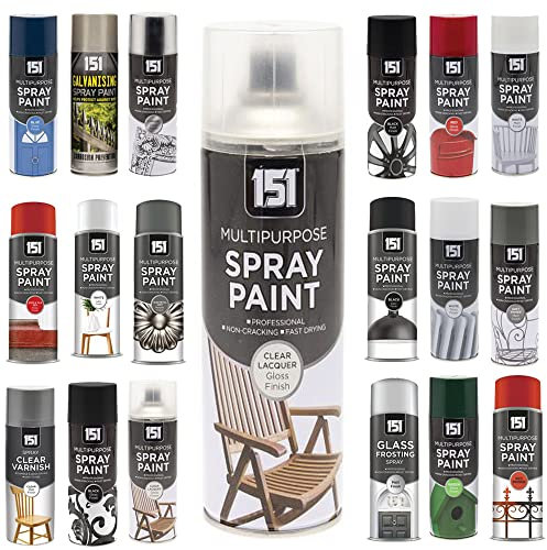 Multi-Purpose Clear Lacquer Spray Paint 400ml, Professional Quality Aerosol cans spray for All-Purpose, Interior Exterior & Household for Metal, Wood, Ceramics, Plastic, Walls with Perfect Finish
