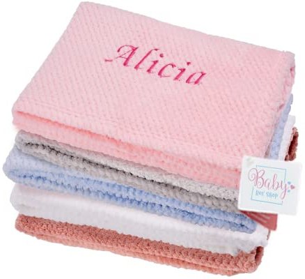 Personalised Baby Blanket for Newborn - Gifts for Newborn Babies Soft And Cuddly - Baby Girl Blanket - 75cm x 100cm (Pink)