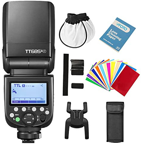 Godox TT685II-F TT685FII Speedlite TTL Caméra Flash 2.4G HSS Haute Vitesse 1/8000s GN60 Competable pour Fuji X-Pro2 X-T100 X-T20 X-T2 X-T1 X-Pro1 X-T10 X-E1 X-A3 X-A5 X100F X100T (Godox TT685II-F)