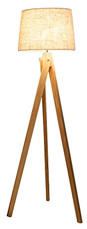 CAPXXIN Lámpara de pie, trípode de Madera Moderno diseñado para la lámpara de la Sala de Estar Junto a la Cama del Dormitorio 40x150cm (Color : Linen) Needed