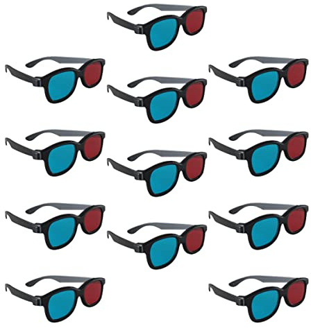 KOMBIUDA 20pièces Lunettes Stéréoscopiques Rouge-Bleu Lunettes De Cinéma pour Jeux Et DVD Lot