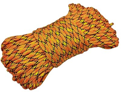 Paracord Seil 30m Nylon/Polyester - Seil mit 9 Kern 4mm Stärke - Survival Seil Stränge für Armband, Leine, Halsband - Reißfest & Langlebig Mehrzweck Seil - Parachute Cord belastbar bis 250kg (550lbs)