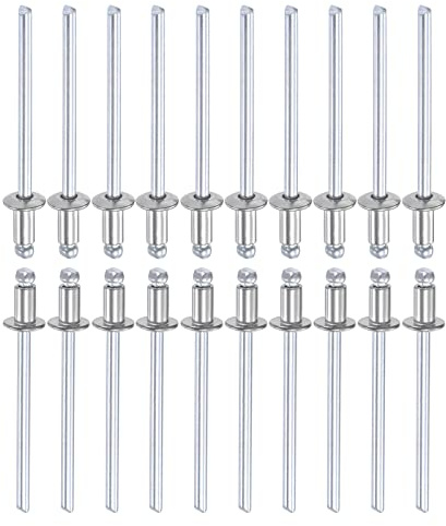 DTGN 100Pack Blindnieten 3.2mm x 5mm DxL 304 Edelstahl Kuppel Offenes Ende | Gut für Maschine Verbindung
