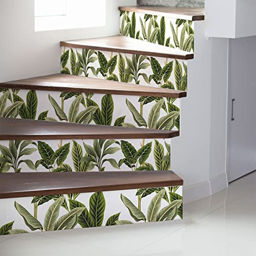 Ambiance - Adhesivo decorativo para escaleras de azulejos de cemento, 2 tiras de 32 x 112 cm