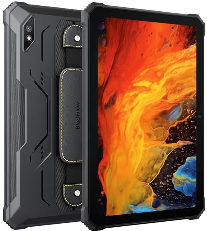 Blackview Active 8 Pro - Stötsäker vattentät surfplatta - Android 13-256 GB ROM/8 GB RAM - långvarigt batteri 22 000 mAh - orange