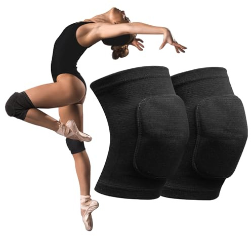 Moorle 1 Paar Knieschoner Tanzen, Volleyball Knieschoner Damen L, Knieschützer Kinder, Knieschoner Handball Verdickung Schwamm, Knieschoner Sport, Elastische Kollision Vermeidung Knee Pads
