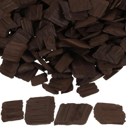 PRETYZOOM Wein Eichenchips Französische Eichenchips Stark Geröstet Eichenholz Chips Für Weinherstellung Und Rotwein Auch Für Whisky Spirituosen Und Alkohol 1 Wein Eichenchips