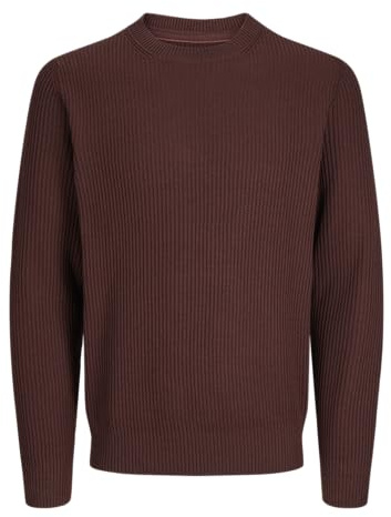JACK&JONES JPRBLALIAM stickad crew neck, Bitter choklad, S