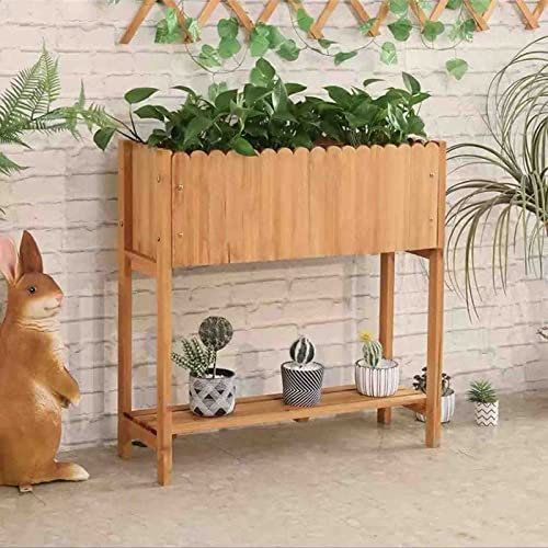 blumenstandKarbonisierter Kasten für den Außenbereich, Terrasse, Holztrennwand, rechteckiger Pflanz-Blumentank, Garten-Blumentopf (Holz 126 x 30 x 86 cm)