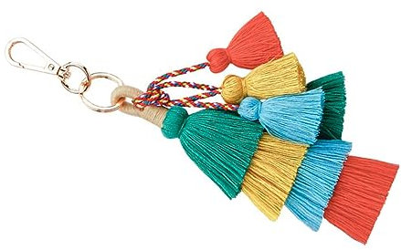 Yardenfun Modischer Taschenanhänger Aus Baumwollfaden Schlüsselanhänger Mit Quaste Taschenanhänger-accessoire Ideales Für Freunde