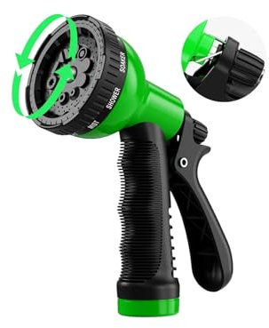 Manguera extensible retráctil Manguera de jardín en espiral Manguera de jardín en espiral Manguera de agua autoenrollable con accesorios de conector de 3/4 Boquilla rociadora de 10 funciones(Single h