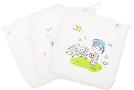 WATIIFUFU 3stücke Waschlappen Aus Baumwolle Gesicht Handtuch Für Quadratische Geeignet Für Jungen Und Mädchen Waschbar Und Langlebig