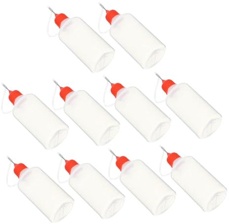 GARVALON 10stücke Nadelspitzenflaschen Quetschflaschen Mit Feiner Spitze Öl-quetschflaschen Nachfüllbare Für Flüssigkleber Klebstoffspenderflaschen Öl-applikatorflaschen Für Präzise Anwendu